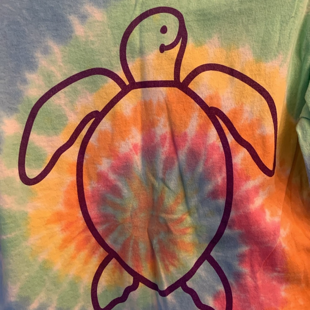 Simply Southern tie-dye long sleeve Save The Turtles T, size small